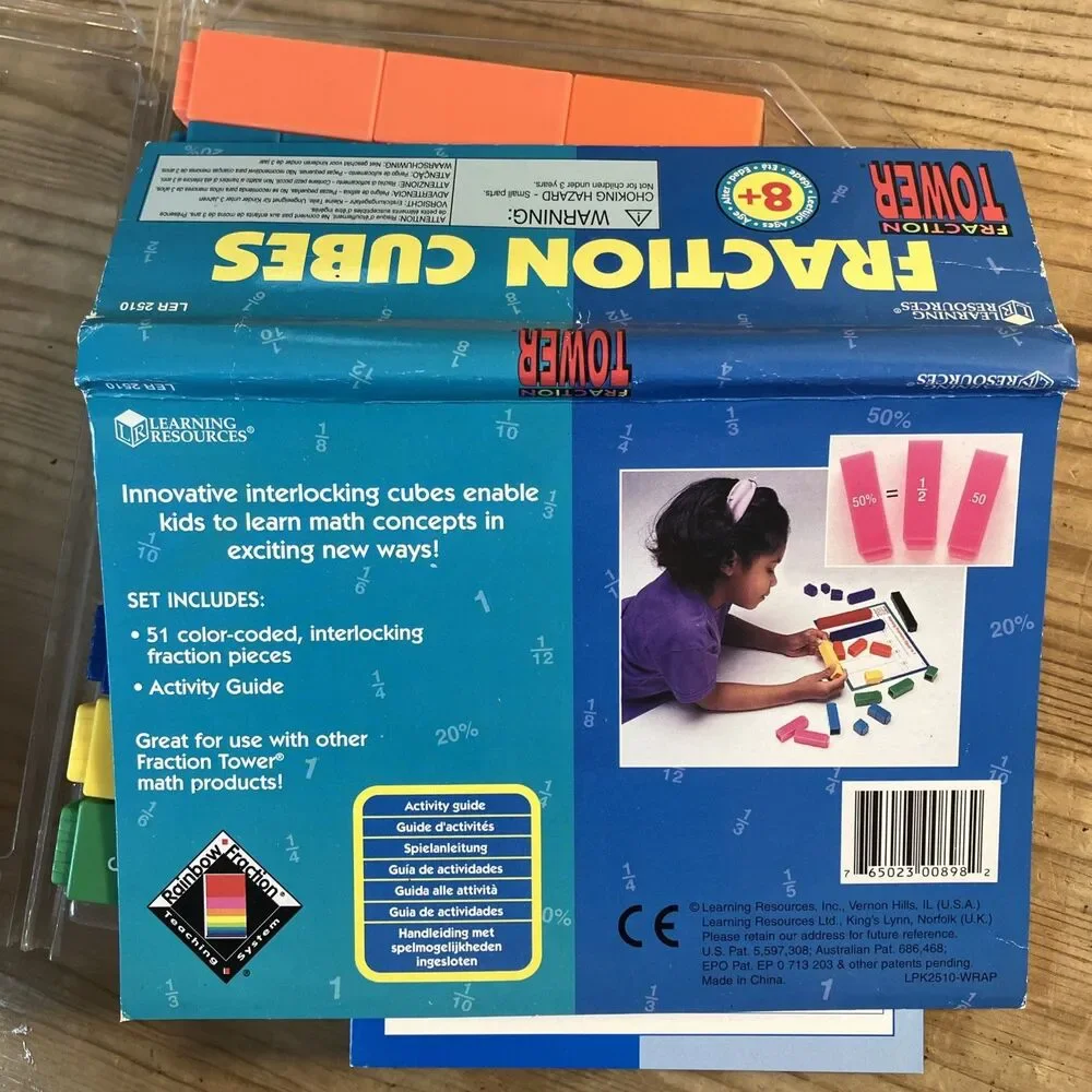 Learning Resources Fraction Tower Math Equivalency Cubes Manipulative Teacher